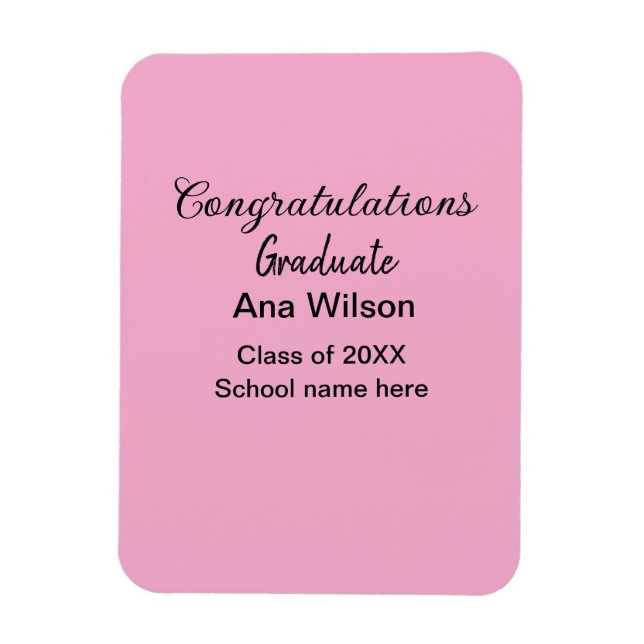 grattis student lägg till namn-klassskola magnet (Vertikal)