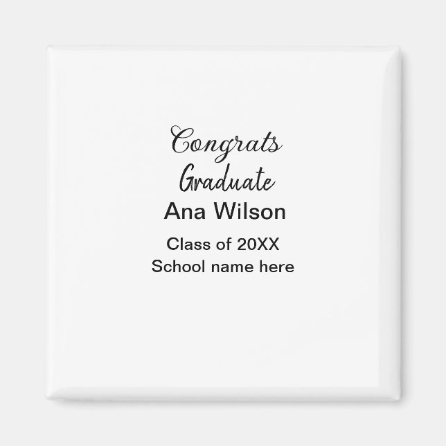 grattis student lägg till namn-klassskola magnet (Framsidan)