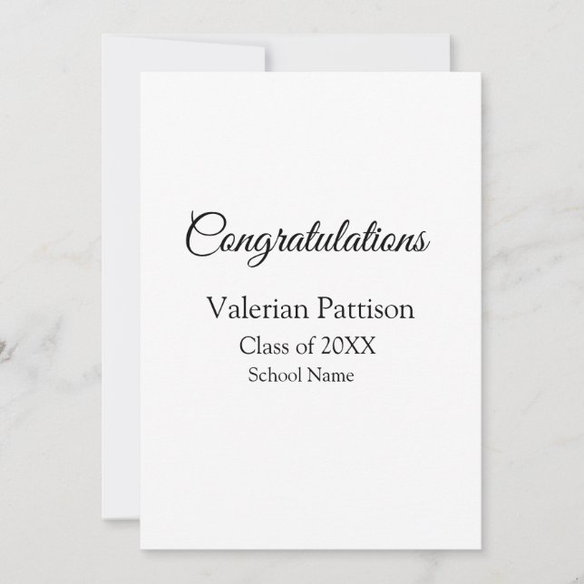 Grattis student lägger till namn simple mo julkort (Framsida)