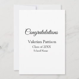 Grattis student lägger till namn simple mo julkort