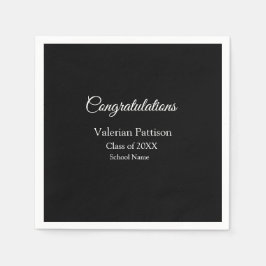 Grattis student lägger till namn simple mo pappersservett