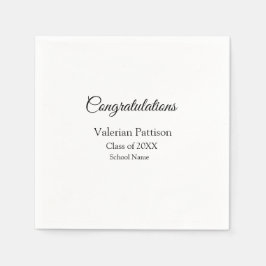 Grattis student lägger till namn simple mo pappersservett