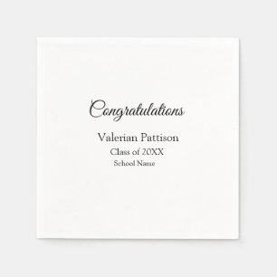Grattis student lägger till namn simple mo pappersservett