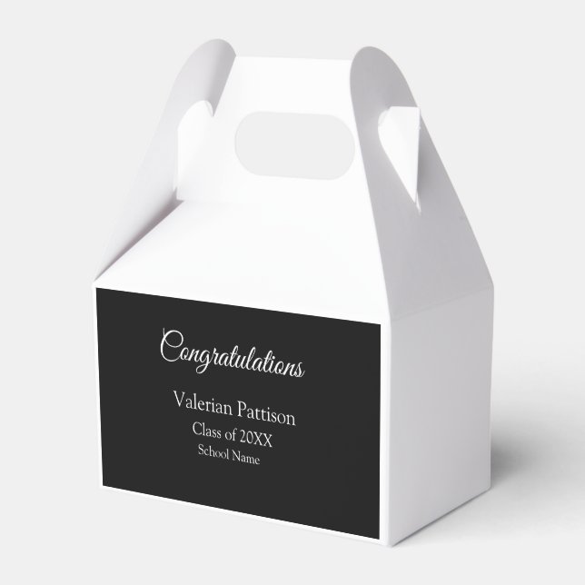 Grattis student lägger till namn simple mo presentaskar (Framsidan Sidan)