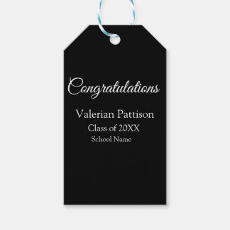 Grattis student lägger till namn simple mo presentetikett