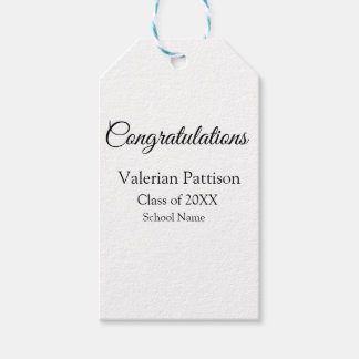 Grattis student lägger till namn simple mo presentetikett