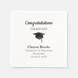 Grattis Student med kapsyl Pappersservett