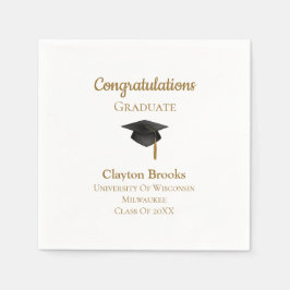 Grattis Student med kapsyl Pappersservett