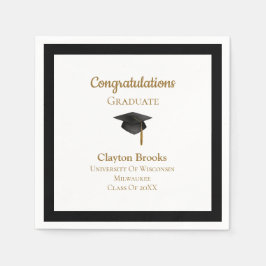 Grattis Student med tak Pappersservett