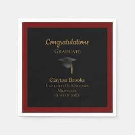 Grattis Student med tak Pappersservett