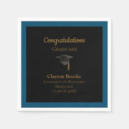 Grattis Student med tak Pappersservett