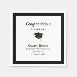 Grattis Student med tak Pappersservett