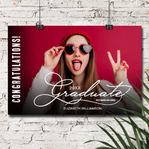 Grattis Student Modern Photo Party Poster