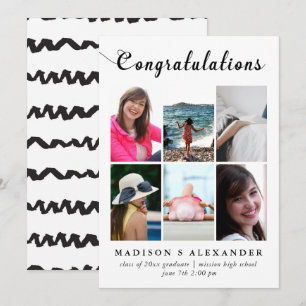 Grattis Student Photo Collage Studenten Meddelande