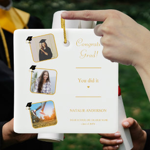Grattis Student Photo Simple Studenten Julgransprydnad Keramik