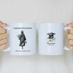 Grattis Student så Äventyr börjar Kaffemugg