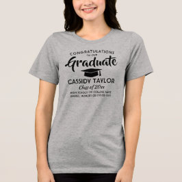 Grattis Student Simple Modern Studenten T Shirt