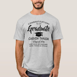 Grattis Student Simple Modern Studenten T Shirt