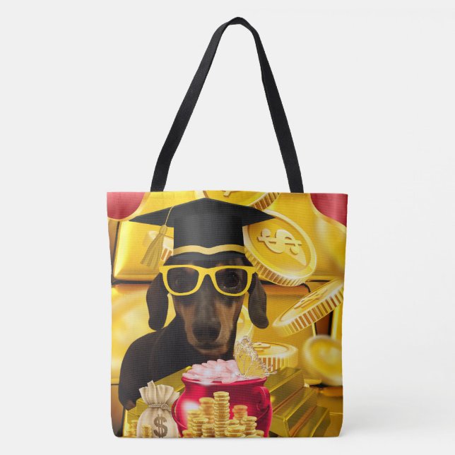 Grattis Student Tote Bag Tygkasse (Framsida)