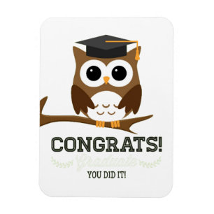 Grattis Student Uggla Magnet