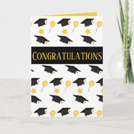 Grattis Studenten Balloons Hat Mönster Po Kort