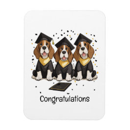 Grattis Studenten Basset Hound Hundar Magnet