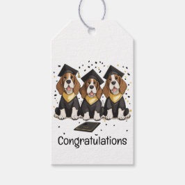 Grattis Studenten Basset Hound Hundar Presentetikett
