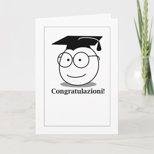 Grattis! - Studenten Emoji Helgkort (Framsida)