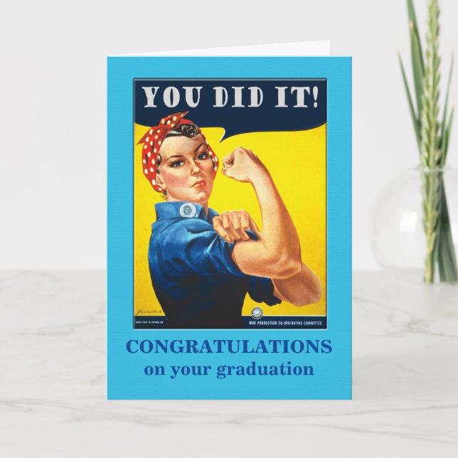 Grattis Studenten från tekniska skolan Kort (Framsida)