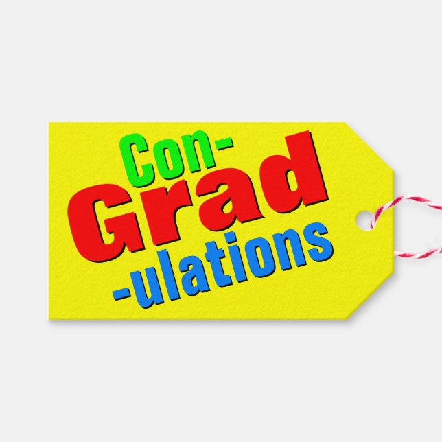 Grattis Studenten Gift Presentetikett (Framsidan (Horizontal))