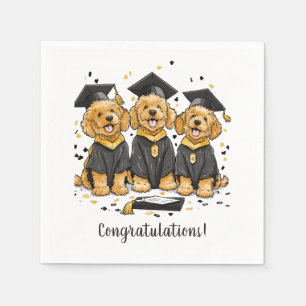 Grattis Studenten Goldendoodle Hundar Pappersservett