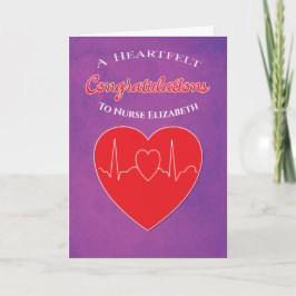 Grattis Studenten Nurse Hjärtat Lila Kort