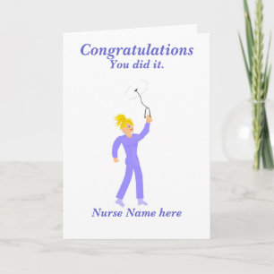 Grattis Studenten Nurse "Namn" Kort