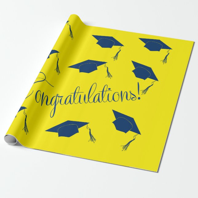 Grattis studenten, Papper radbrytning Presentpapper (Utrullad)