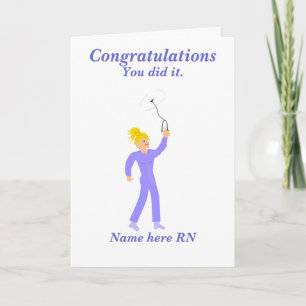 Grattis Studenten-registrerad sjuksköterska Kort