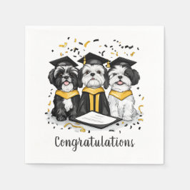 Grattis Studenten Shih Tzu Hundar Pappersservett