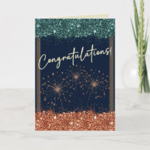 Grattis Studenten Teal & Orange Gnistra