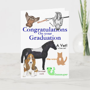 Grattis Studenten Veterinary Kort