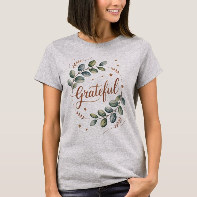 Grattis T-Shirt - Cute Tee Daily Positivity (Framsida)