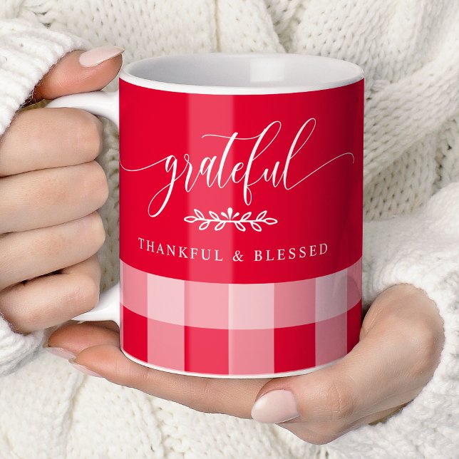 Grattis, tack och lov, blended Red & White Play Kaffemugg (Skapare uppladdad)