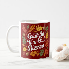 Grattis, tacksam, välsignad Thanksgiving, offert Kaffemugg