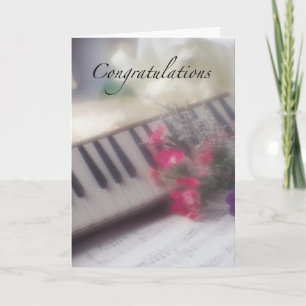 Grattis Tangentbord, med blommor Kort