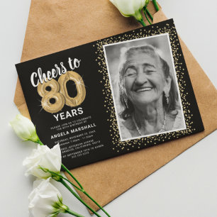 Grattis till 80 år födelsedagsinbjudan inbjudningar