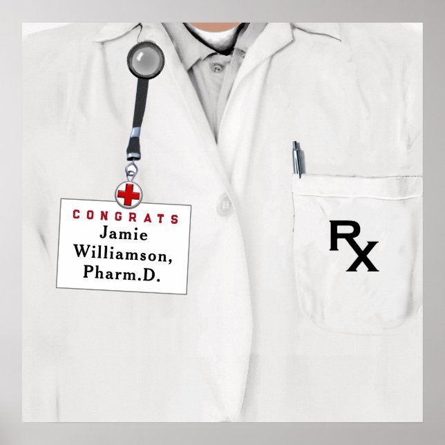 Grattis till apotekarexamen poster (Framsidan)