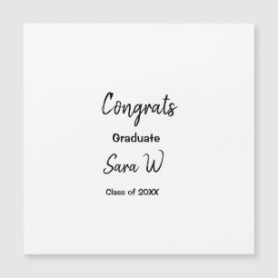 Grattis till årskurs add year name school col magnetisk inbjudningskort