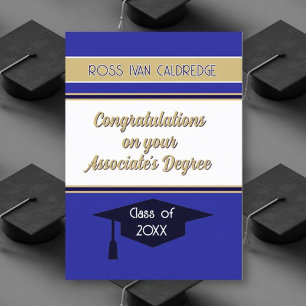 Grattis till Associate degree-examen kort