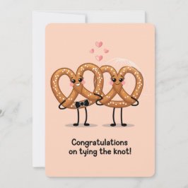 Grattis till att knyta knuten Pretzel Roligt Julkort
