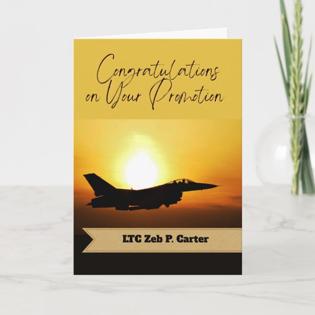 Grattis till befordran till överstelöjtnant kort (Framsida)