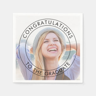 Grattis till det doktorand- stora fotoet pappersservett