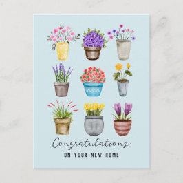 Grattis till det nya hemmet Lycka till Chic Vykort